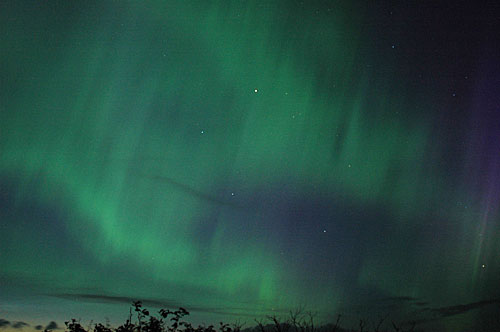Northern Lights, Rousay, August 2011. 