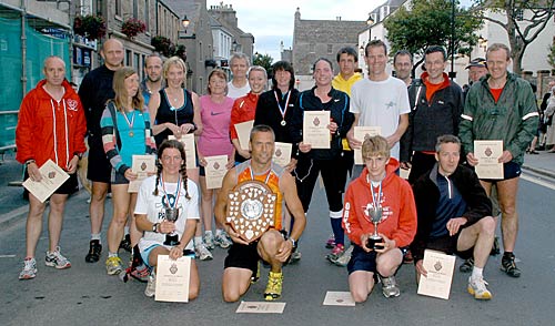 The prizewinners and participants in Wednesday's Wideford Hill race. The prizewinners and participants in Wednesday's Wideford Hill race.