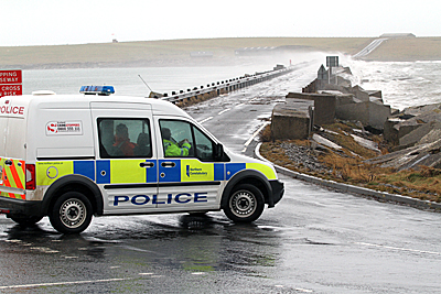 At the Churchill Barriers. (Picture: The Orcadian)
