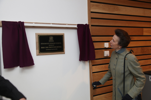 Princess Anne opening the new Stromness Primary School.