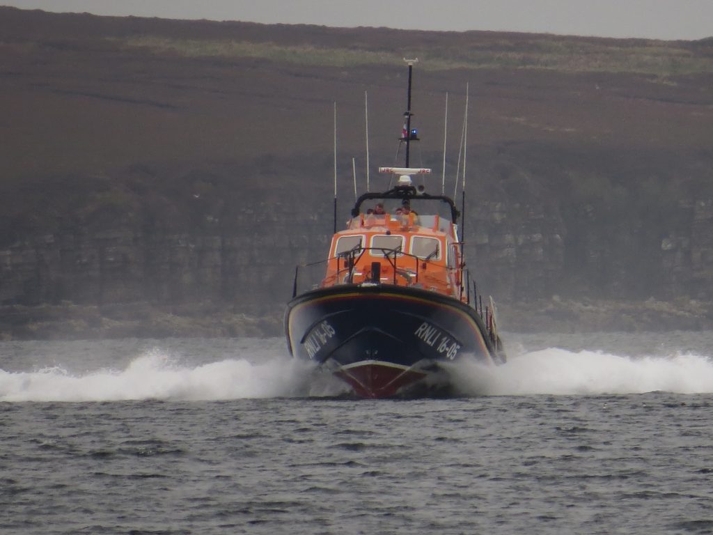 The Longhope lifeboat returns from Sunday's call out. (Picture: Mary Harris)