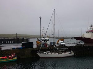 The yacht the lifeboat assisted.