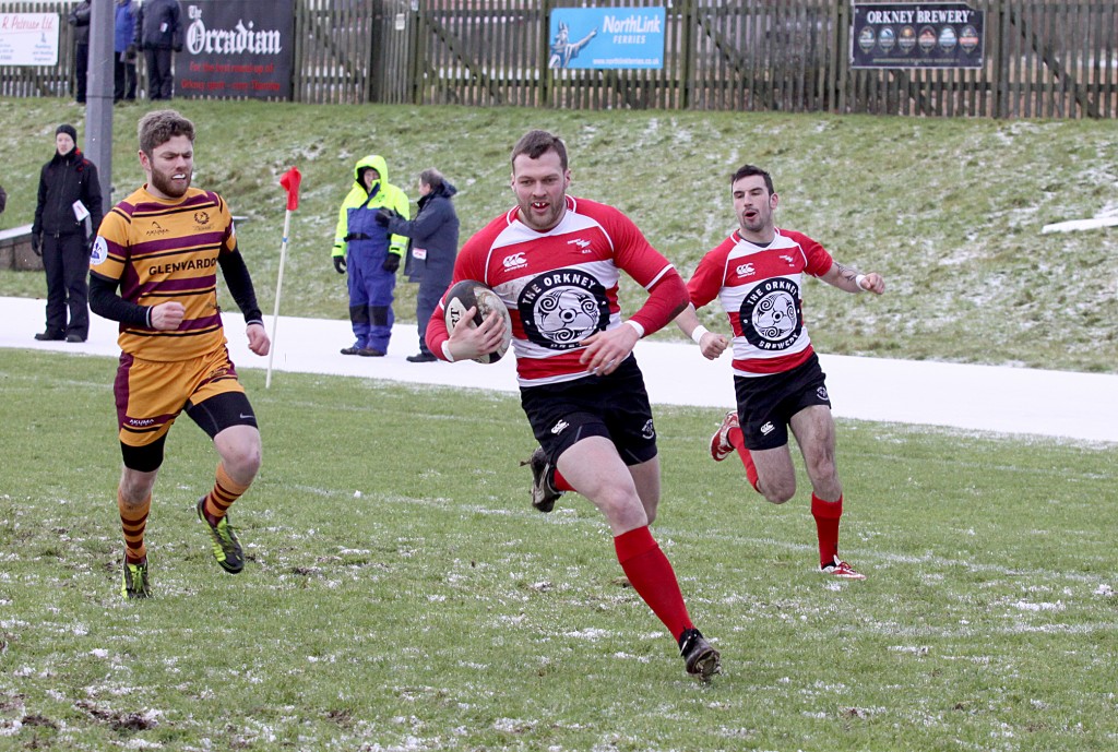 Marcus Guthrie was Orkney's Man Of The Match in last week's match v Ellon.