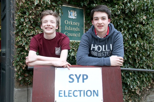 Thorfinn Moffat and Jack Norquoy, Orkney's Members of the Scottish Youth Parliament for the next two-year term