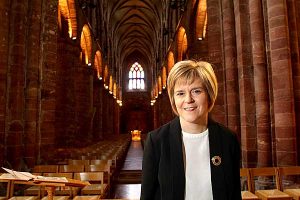First Minister Nicola Sturgeon during her visit to Orkney in August 2014. (www.theorcadianphotos.co.uk)