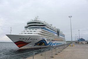 The AIDALuna pictured arriving alongside Hatston Pier. (Picture: Craig Taylor)