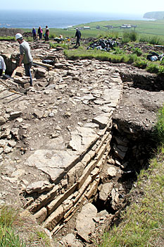 A section of the broch's outer wall.