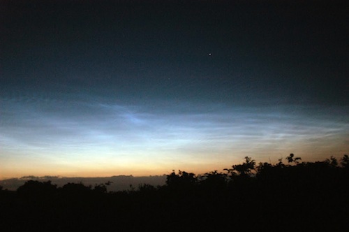 Noctilucent clouds pictured last night. (Picture: John Vetterlein)