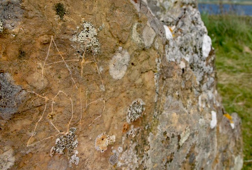 The damaged stone at the Ring of Brodgar. (Crown Copyright: Historic Scotland)