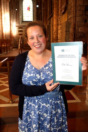 Beth Murray was awarded Orkney College's Student of the year award at the graduation ceremony held last Friday in St Magnus Cathedral.
