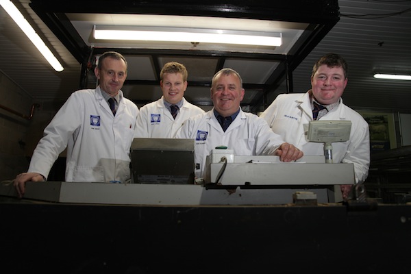 The documentary will follow the day-to-day happenings at the mart. Pictured from l to R are auctioneers John Angus , Rory Livesey, Colin Slessor and Finlay McIntyre. 