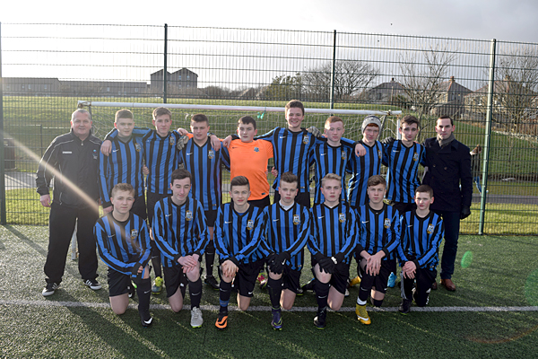 The Kirkwall Grammar School Under-15 side who were defeated by Harlaw Academy in the Scottish Schools' Cup.