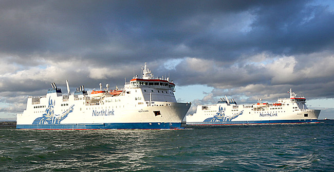 The NorthLink ferries Hrossey and Hjaltland. (Serco NorthLink)