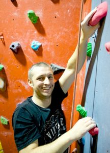Paul Gray is due to attempt to climb the Pickaquoy Centre climbing wall 190 times in under three hours — all for a good cause. (Photo: Colin Keldie/K4 Graphics)