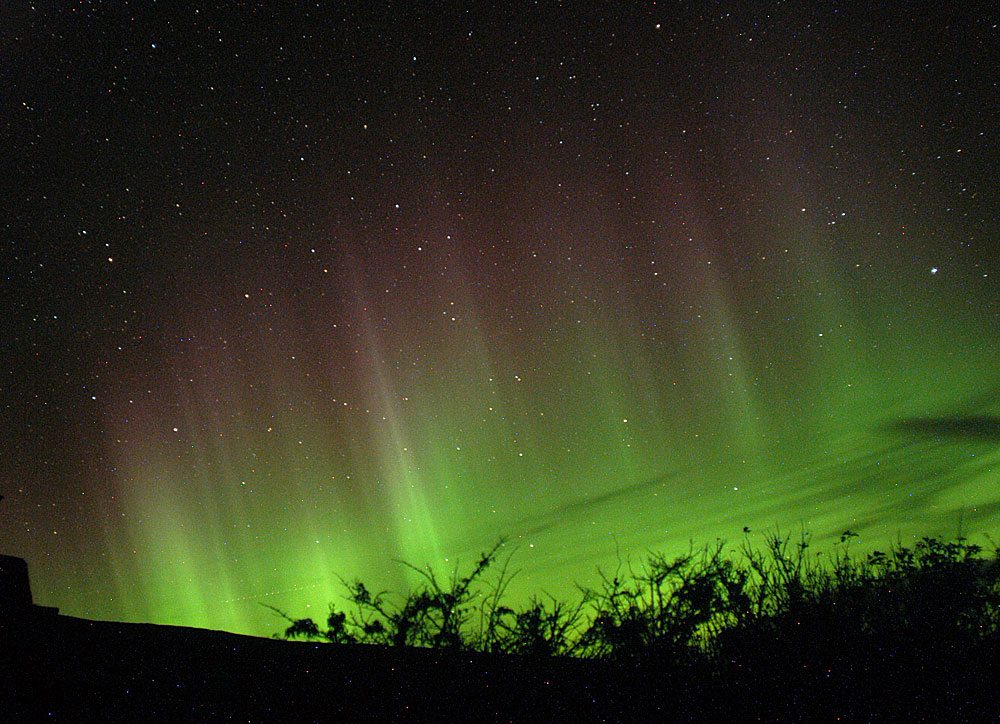 Monday night/Tuesday morning saw more fine displays of the Aurora Borealis. This shot, from John Vetterlein, in Rousay, was taken looking north-west shortly after 1am this morning.