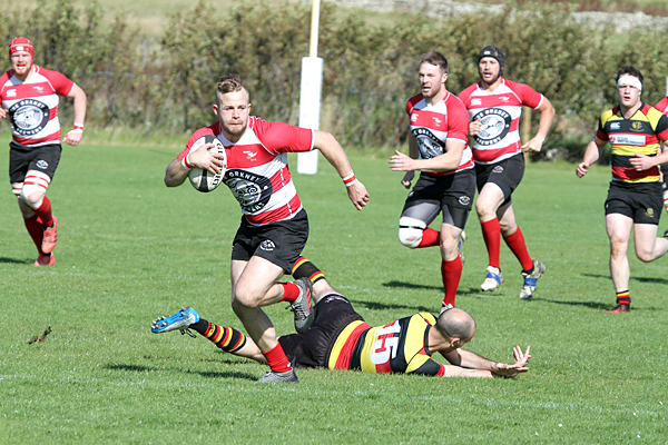 Orkney RFC beat Greenock 88-7 today at Pickaquoyt. 10/9/16 Tom O'Brien