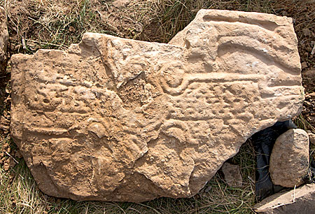 The front face of the Pictish Cross Slab. (Dr Hugo Anderson-Whymark)