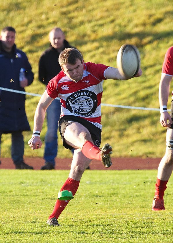 Outside centre kicked eight of Orkney's points this afternoon. 