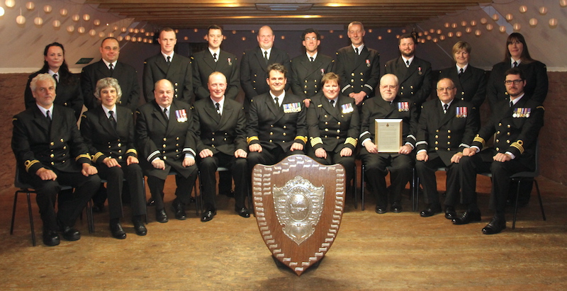 Kirkwall Coastguard Rescue Team after being presented with the prestigious national award.
