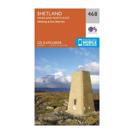 Shetland - Mainland North East - 468 - OS Explorer Map