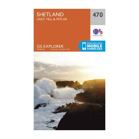 Shetland - Unst, Yell and Fetlar - 470 - OS Explorer Map