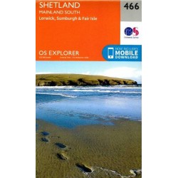Shetland - Mainland South - 466 - OS Explorer Map