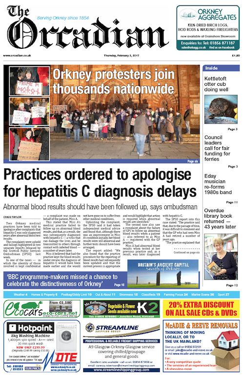 In this week's edition of The Orcadian The Orcadian Online
