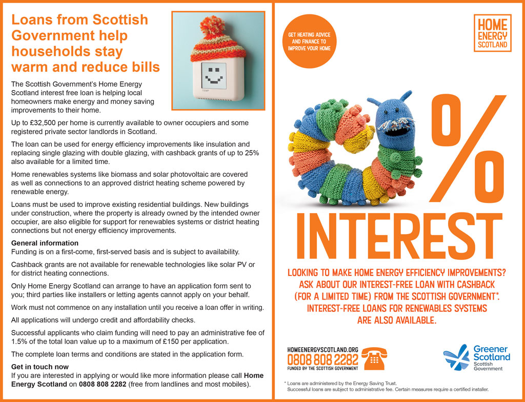 Home Energy Scotland - Loans from Scottish Government help households stay warm and reduce bills