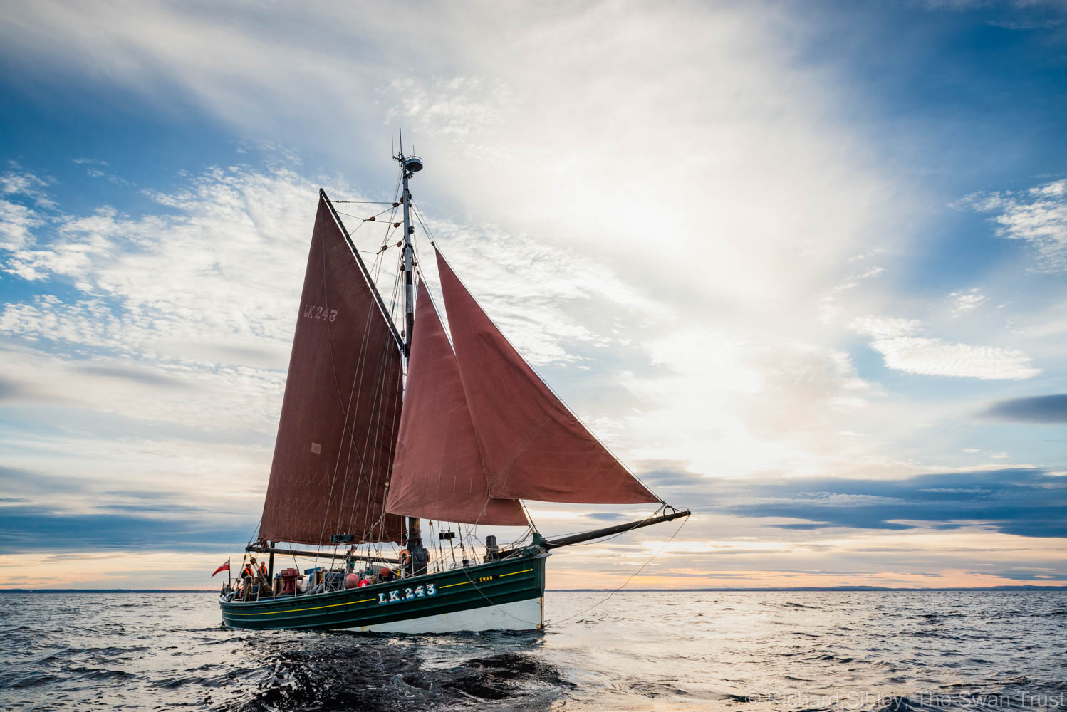 Sail training vessel Swan heading for Orkney